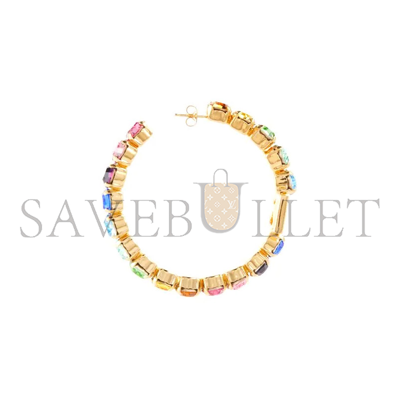 DOLCE&GABBANA DG LOGO RHINESTONE HOOP EARRINGS WEO6C2W111187579